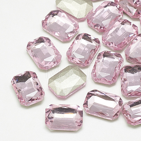 Pointed Back Glass Rhinestone Cabochons RGLA-T079-13x18mm-10-1