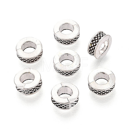 Tibetan Style Alloy European Beads TIBEB-T005-07S-1