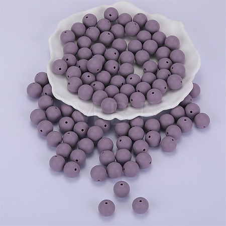 Round Silicone Focal Beads SI-JX0046A-102-1