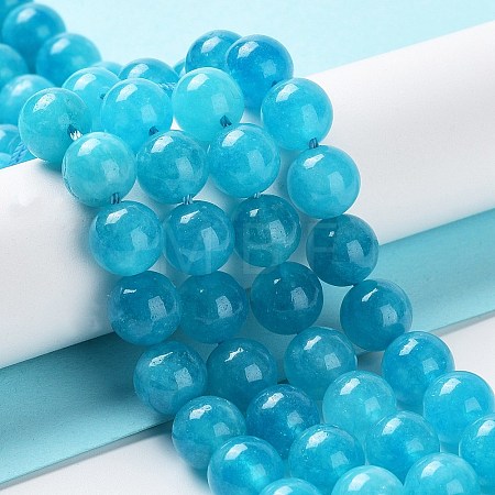 Dyed Natural Malaysia Jade Beads Strands G-G021-02B-02-1