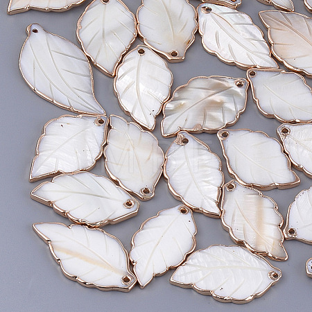 Electroplate Freshwater Shell Pendants X-SHEL-S274-57-1