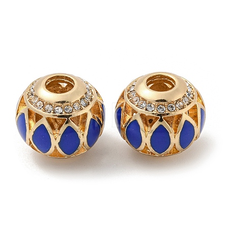 Alloy Enamel European Beads FIND-E044-19G-1