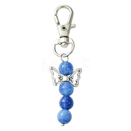 Angel Glass Pendant Decorations HJEW-YW00009-04-1