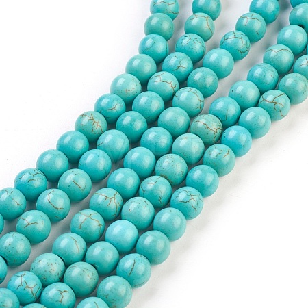 Synthetic Turquoise Beads Strands TURQ-G106-4mm-02D-1