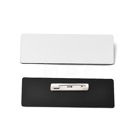 Plastic Blank Name Badge ID Tag with Iron Pins KY-D024-01C-1