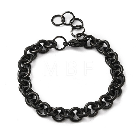 Ion Plating(IP) 304 Stainless Steel Rolo Chain Bracelets BJEW-F433-01B-1