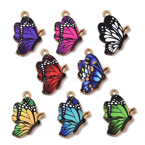 Alloy Enamel Pendants ENAM-B054-09G-1