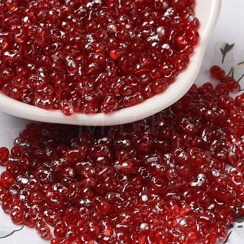 Spray Painted Glass Seed Beads SEED-F005-06A-05-1