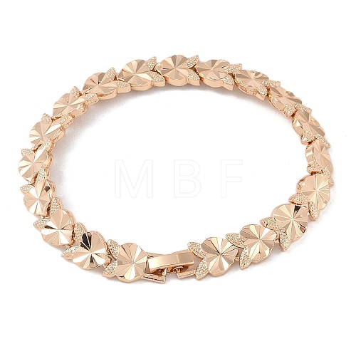 Brass Link Chain Bracelets for Women Men BJEW-P324-01K-KCG-1
