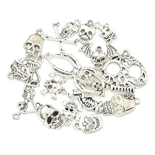 Hallowmas Theme Tibetan Style Alloy Pendants FIND-U010-16-1