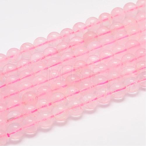 Natural Rose Quartz Beads Strands G-F306-08AB-8mm-1