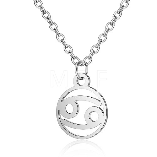 Non-Tarnish 201 Stainless Steel Pendants Necklaces NJEW-S063-TN505-4-1