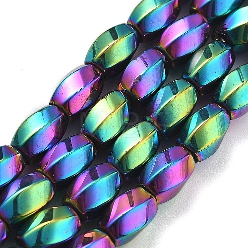 Electroplated Synthetic Magnetic Hematite Beads Strands G-P545-G01-02B-1