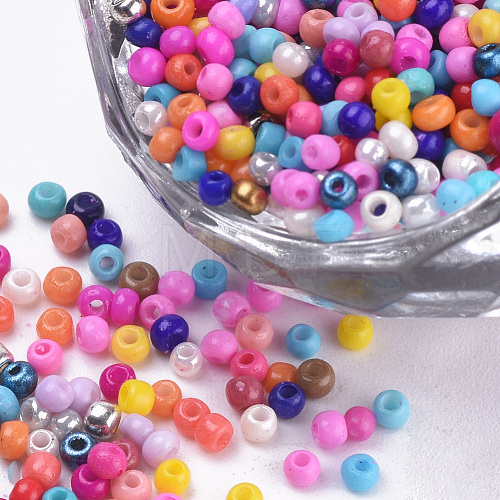 Baking Paint Glass Seed Beads SEED-Q025-2mm-J-1