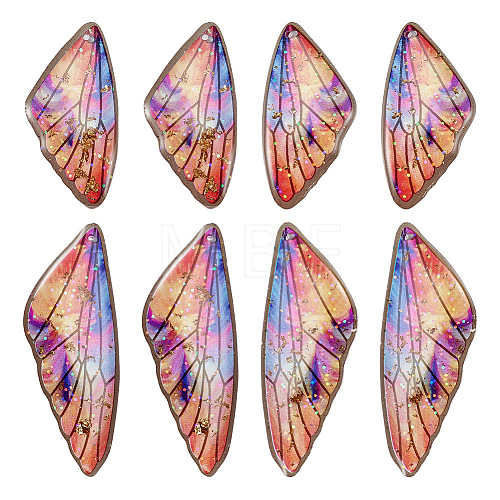 Transparent Resin Wing Pendants Set RESI-TAC0021-01D-1