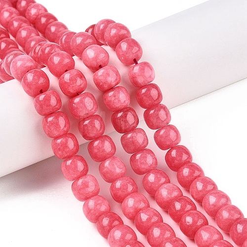 Dyed Natural White Jade Beads Strands G-T138-S16-1