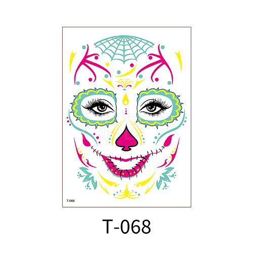 Heat Tranfer Printing Luminous Body Art Face Tattoo Sticker PW-WG59235-01-1