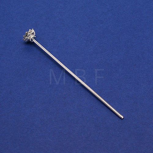 Rack Plating Alloy Hair Stick Findings FIND-WH0247-03B-S-1