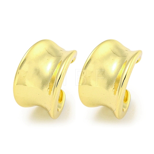 Brass Cuff Earrings EJEW-C104-017G-1