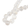 Frosted Spray Painted Glass Beads Strands GLAA-N035-03D-C07-4