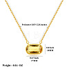304 Stainless Steel Pave Cubic Zirconia Oval Birth Stone Pendant Necklaces for Women FS-WGC2097-07-1