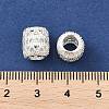 Brass Micro Pave Cubic Zirconia European Beads KK-P297-05S-01-2