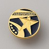 Positive Reward Encourating Word Star Performer Enamel Pin JEWB-WH0022-83A-G-1