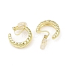 3 Pairs Brass Cuff Earrings EJEW-Z148-02G-3