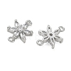 Brass Pave Clear Cubic Zirconia Connector Charms CU-CBA3F77-07P-2