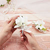 2Pcs 2 Style Silk Cloth Rose Flower Boutonniere Brooch & Wrist Corsage AJEW-CP0001-53-3
