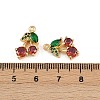 Brass Micro Pave Cubic Zirconia Pendants KK-C115-03B-03G-3