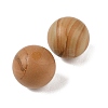 Natural Wood Lace Stone No Hole Sphere Beads G-K353-04F-23-2