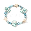 Natural Howlite Beaded Bracelets BJEW-JB14226-4