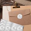 Round Plastic Silver Foil Embossed Picture Stickers DIY-WH0503-011-6