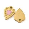 316 Surgical Stainless Steel Enamel Charms STAS-M073-42A-01G-2