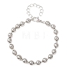 Brass Ball Link Chain Bracelets for Women BJEW-H640-02A-P-4