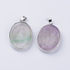 Natural Fluorite Massage Pendants G-R413-11-2