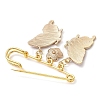 Butterfly & Flower Charm Alloy Enamel Brooches for Women JEWB-BR00144-5