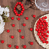 Spray Painted Round Natural Schima Wood Beads WOOD-PA0001-81B-01-4