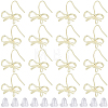 SOFPLATE 28Pcs Bowknot Shape Brass Earring Hook DIY-SP0001-06G-1