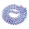 Baking Paint Transparent Glass Beads Strands DGLA-A035-T8mm-A06-3