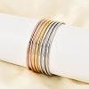 Fashion Tri-Color 304 Stainless Steel Buddhist Bangle Sets BJEW-L664-022C-M-6