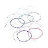 Adjustable Nylon Thread Braided Beaded Bracelets BJEW-JB04376-1