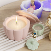Flower DIY Silicone Candle Cup Molds DIY-P078-06-10