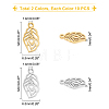 20Pcs 2 Colors 201 Stainless Steel Charms STAS-DC0008-12-4