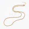 Rack Plating Brass Box Chain Necklaces NJEW-H206-03G-01-1