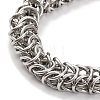 201 Stainless Steel Rope Chain Necklace NJEW-F222-27P-3