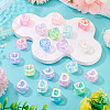20Pcs UV Plating Transparent Acrylic European Beads OACR-TADJ0001-19D-4