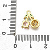 Brass Micro Pave Cubic Zirconia Pendants KK-A245-07B-G-3