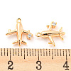 Brass Micro Pave Cubic Zirconia Charms KK-E090-10G-3